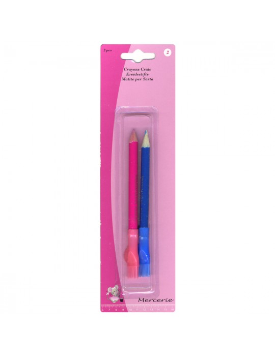 Crayons craie avec brosse