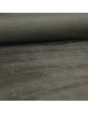 Tissu d'ameublement antitaches / obscurcissant effet velours gris