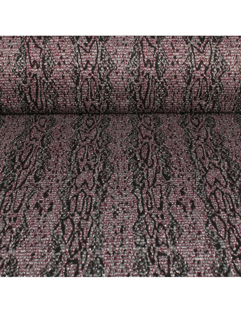 Tissu jersey aspect métallisé  rouge