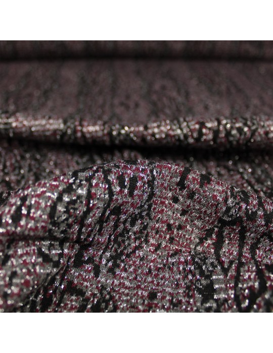 Tissu jersey aspect métallisé  rouge