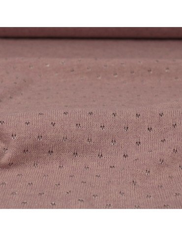 Tissu jersey polyester incrustation métallique rose