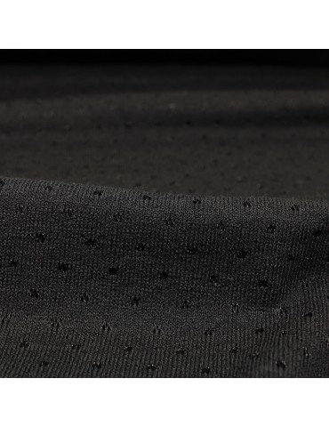 Tissu jersey polyester incrustation métallique noir