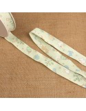 Biais replié motifs 20 mm vert Biais replié motifs 20 mm vert