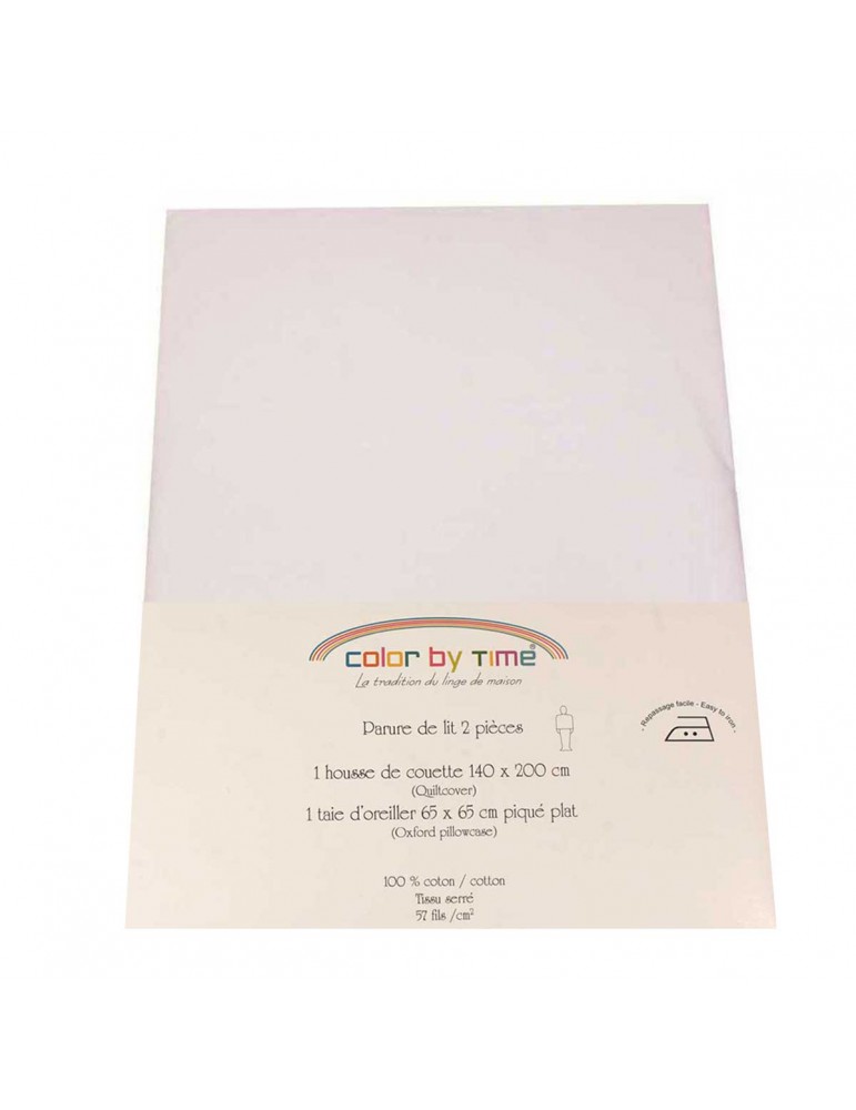 Parure de lit 200 x 140 cm 2 pièces blanc Parure de lit 200 x 140 cm 2 pièces blanc