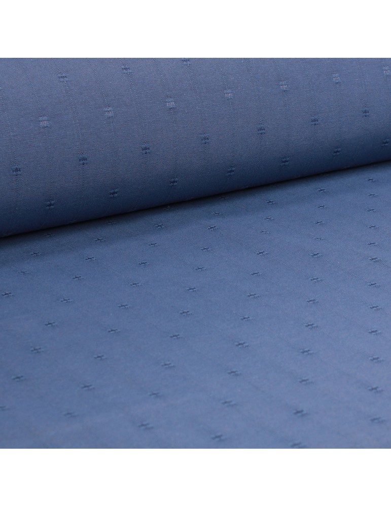 Tissu jacquard antitaches bleu Tissu jacquard antitaches bleu
