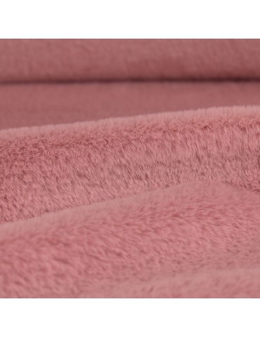 Fourrure synthétique unie rose