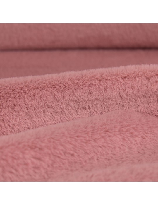 Fourrure synthétique unie rose