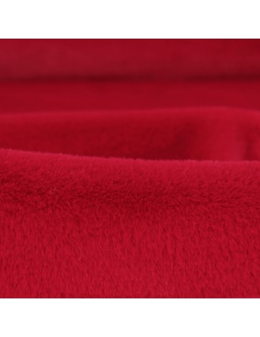 Fourrure synthétique unie rouge