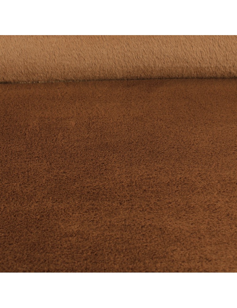 Fourrure synthétique unie marron Fourrure synthétique unie marron