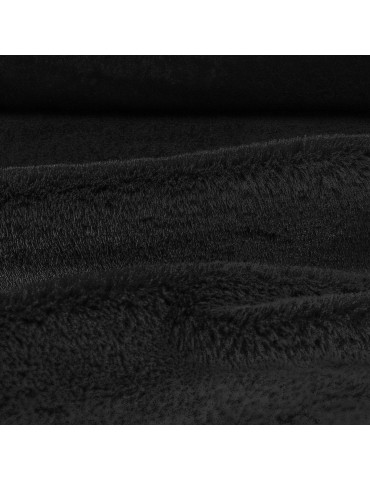 Fourrure synthétique unie noir