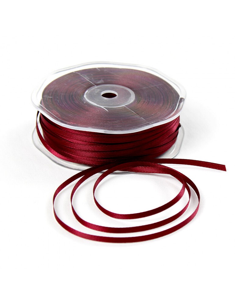 Ruban satin double face 3mm rouge Ruban satin double face 3mm rouge