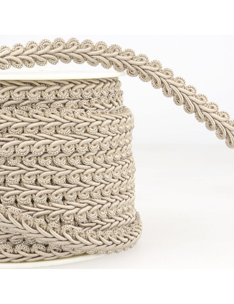 Galon épi de blé 12 mm taupe Galon épi de blé 12 mm taupe