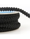 Galon épi de blé 12 mm noir Galon épi de blé 12 mm noir