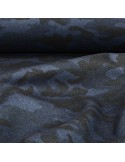 Tissu lainage camouflage bleu