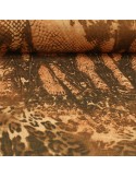 Tissu lainage serpent marron Tissu lainage serpent marron