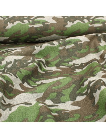Tissu lainage camouflage vert /