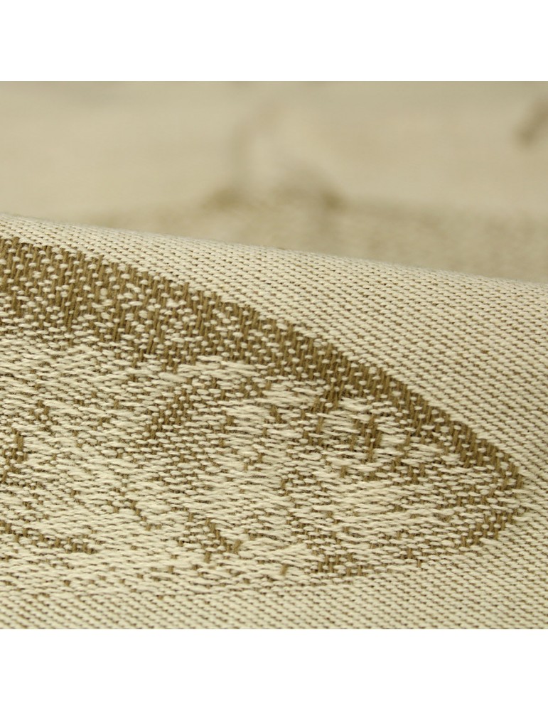 Torchon jacquard coton beige