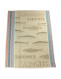 Torchon jacquard coton beige
