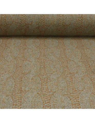 Tissu lainage gris / orange