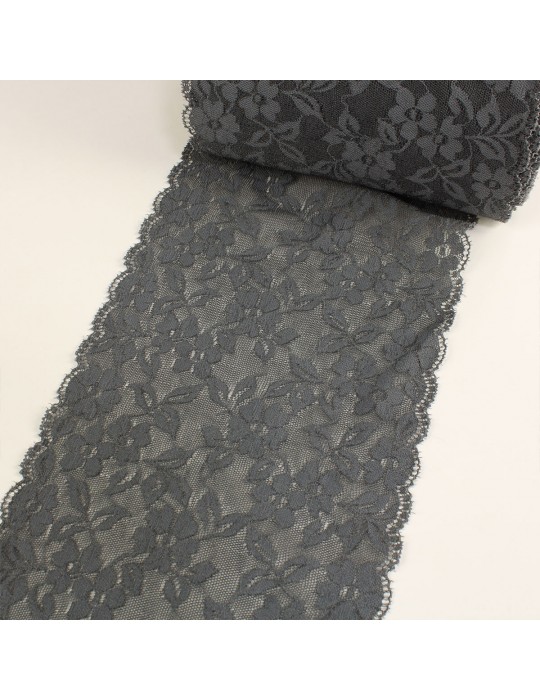 Dentelle élastique 165 mm gris