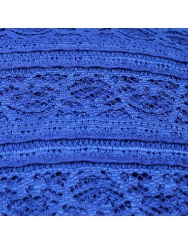 Coupon habillement dentelle bleu 290 cm