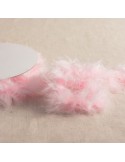 Plumes au mètre marabout rose