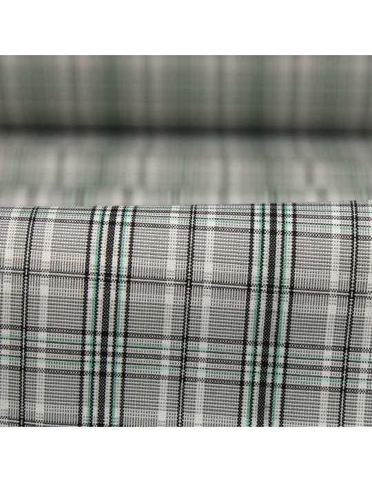 Tissu bengaline imprimé  carreaux écossais vert