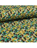 Tissu viscose imprimé jaune Tissu viscose imprimé jaune