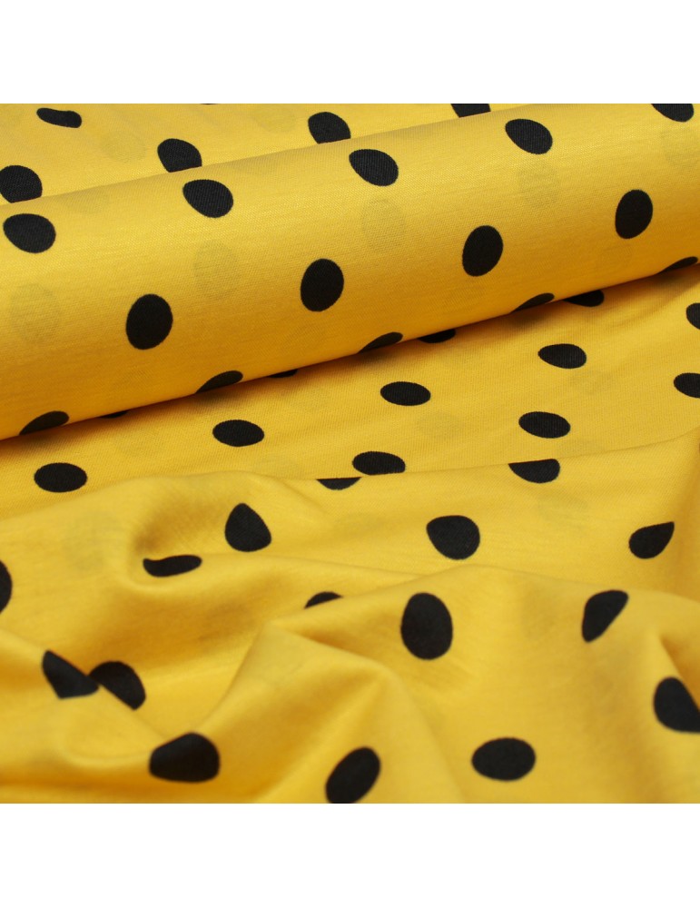 Tissu viscose imprimé jaune Tissu viscose imprimé jaune