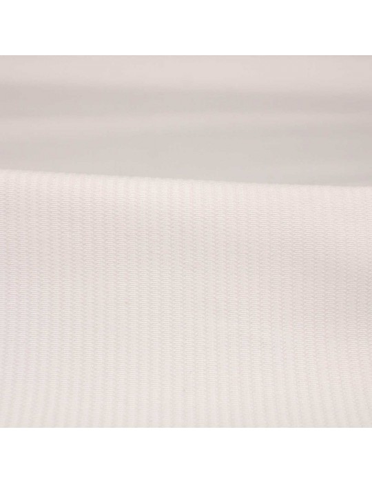 Toile d'ameublement polyester/coton blanc