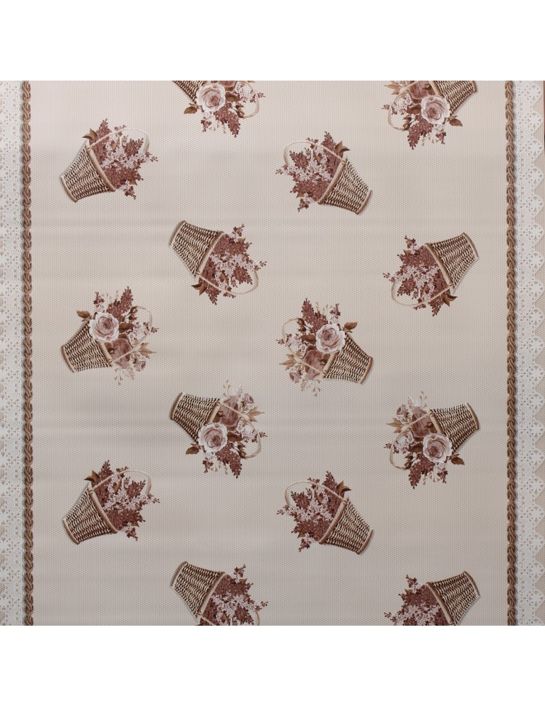 Toile cirée imprimée beige Toile cirée imprimée beige