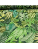 Tissu bachette imprimé végétaux 100 % coton 140 cm vert Tissu bachette imprimé végétaux 100 % coton 140 cm vert