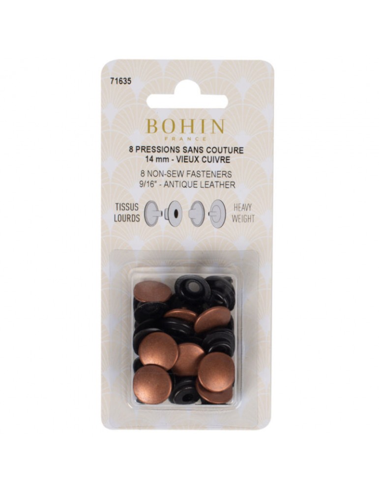 Boutons pression Klikit cuivre tissus lourds 14 mm Boutons pression Klikit cuivre tissus lourds 14 mm