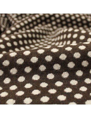 Coupon lainage imprimé marron