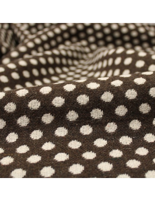 Coupon lainage imprimé marron