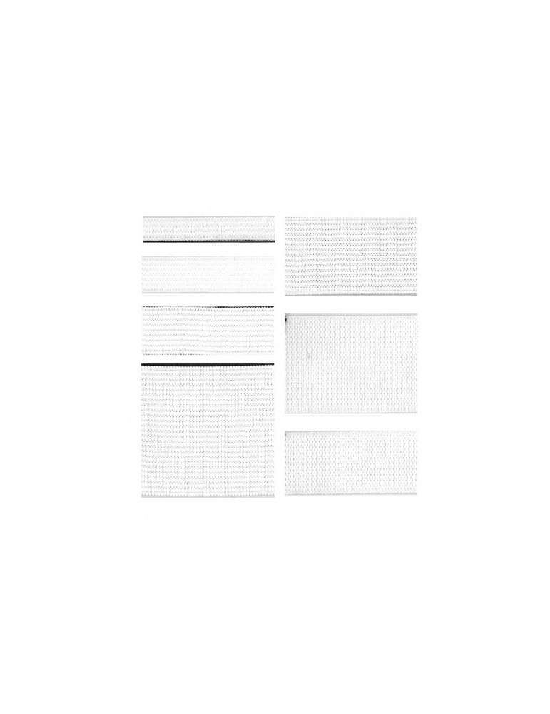 Ruban élastique maille 80 mm blanc