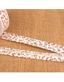 Biais coton floral 20 mm violet Biais coton floral 20 mm violet