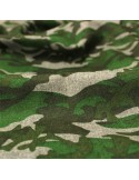 Coupon lainage imprimé camouflage vert
