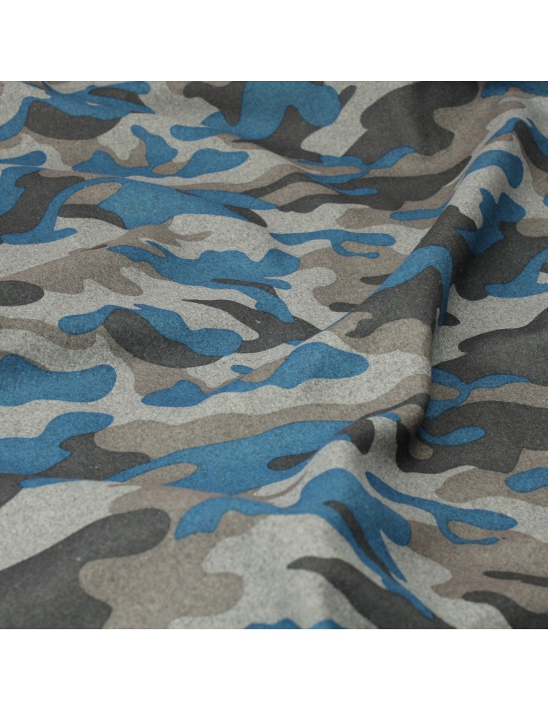Coupon lainage habillement 3 mètres camouflage bleu Coupon lainage habillement 3 mètres camouflage bleu