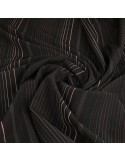 Coupon d'habillement polyester/élasthanne rayures colorées noir