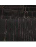 Coupon d'habillement polyester/élasthanne rayures colorées noir