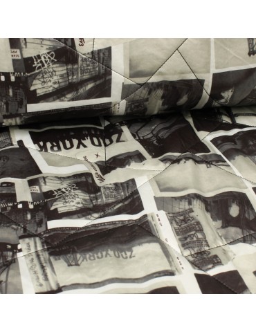 Tissu matelassé pour doublure noir