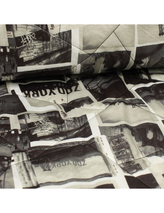 Tissu matelassé pour doublure noir