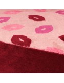 Tissu polaire imprimé double face bisous rose Tissu polaire imprimé double face bisous rose