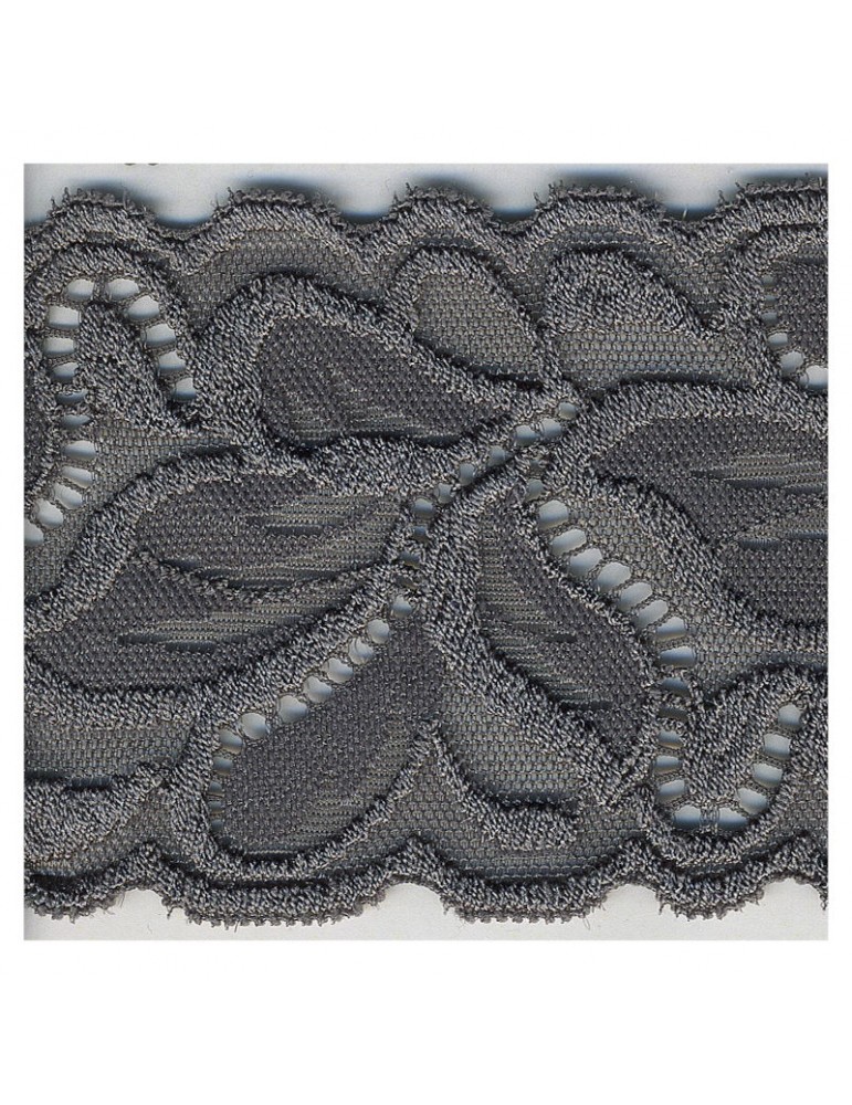 Dentelle élastique 165 mm gris