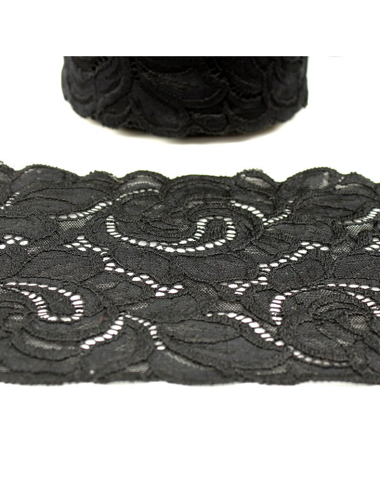 Dentelle élastique 165 mm noir