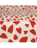 Coupon simili imprimé 50 x 70 cm rouge