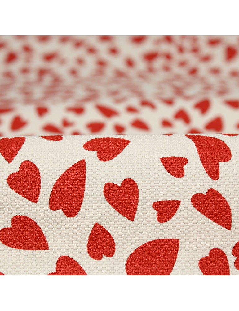 Coupon simili imprimé 50 x 70 cm rouge