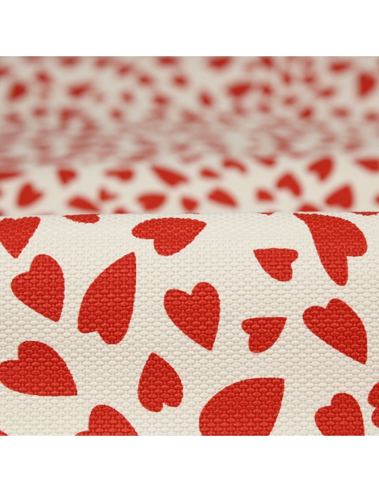 Coupon simili imprimé 50 x 70 cm rouge