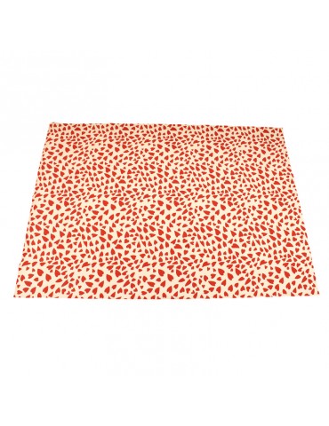 Coupon simili imprimé 50 x 70 cm rouge